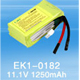 E-000174 / EK1-0182 3cell 1250mah Li-polymer