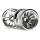 HPI-3052 SPLIT 5 TRUCK WHEEL (CHROME/2P)