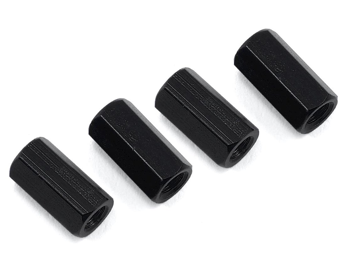 HQProp M3 x 10mm Aluminum Hex Standoffs Black (4) elefun.no Radiostyrt hobby