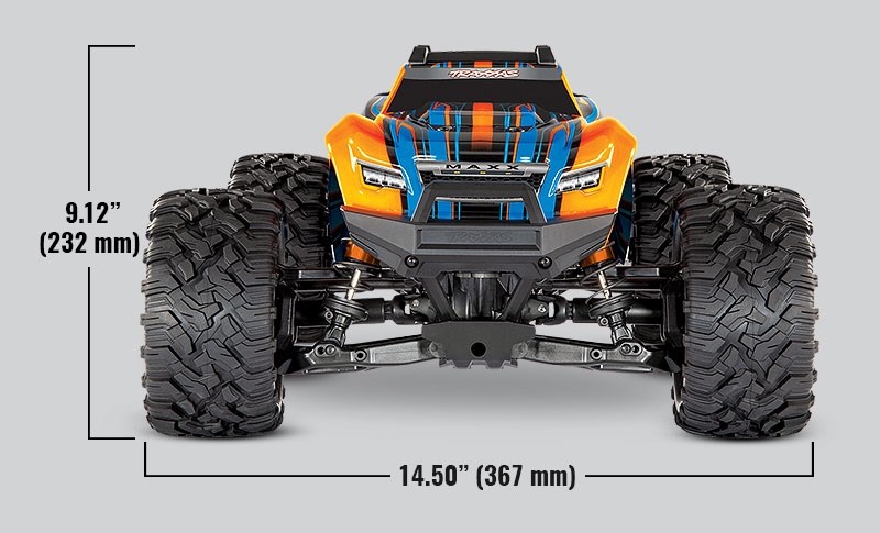 traxxas maxx 4x4 brushless 55cm rtr orange elefun no radiostyrt hobby