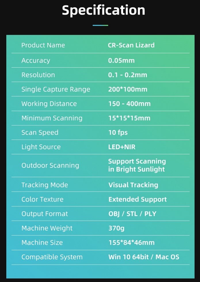 Creality CR-Scan Lizard Premium Version