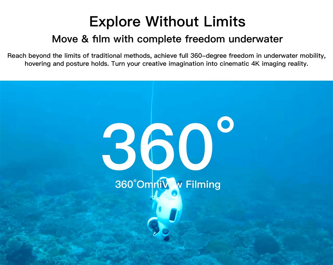 FIFISH V-EVO 100m m/Gripearm - Undervannsdrone