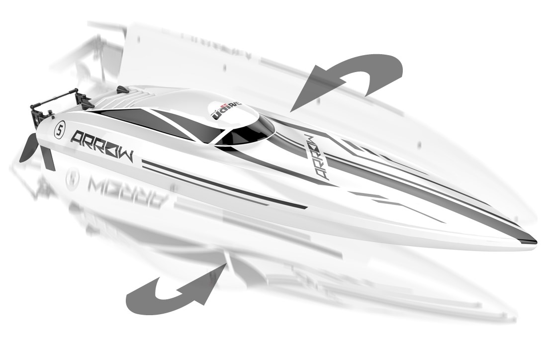 UDI Arrow RC Båt - White 2.4GHz