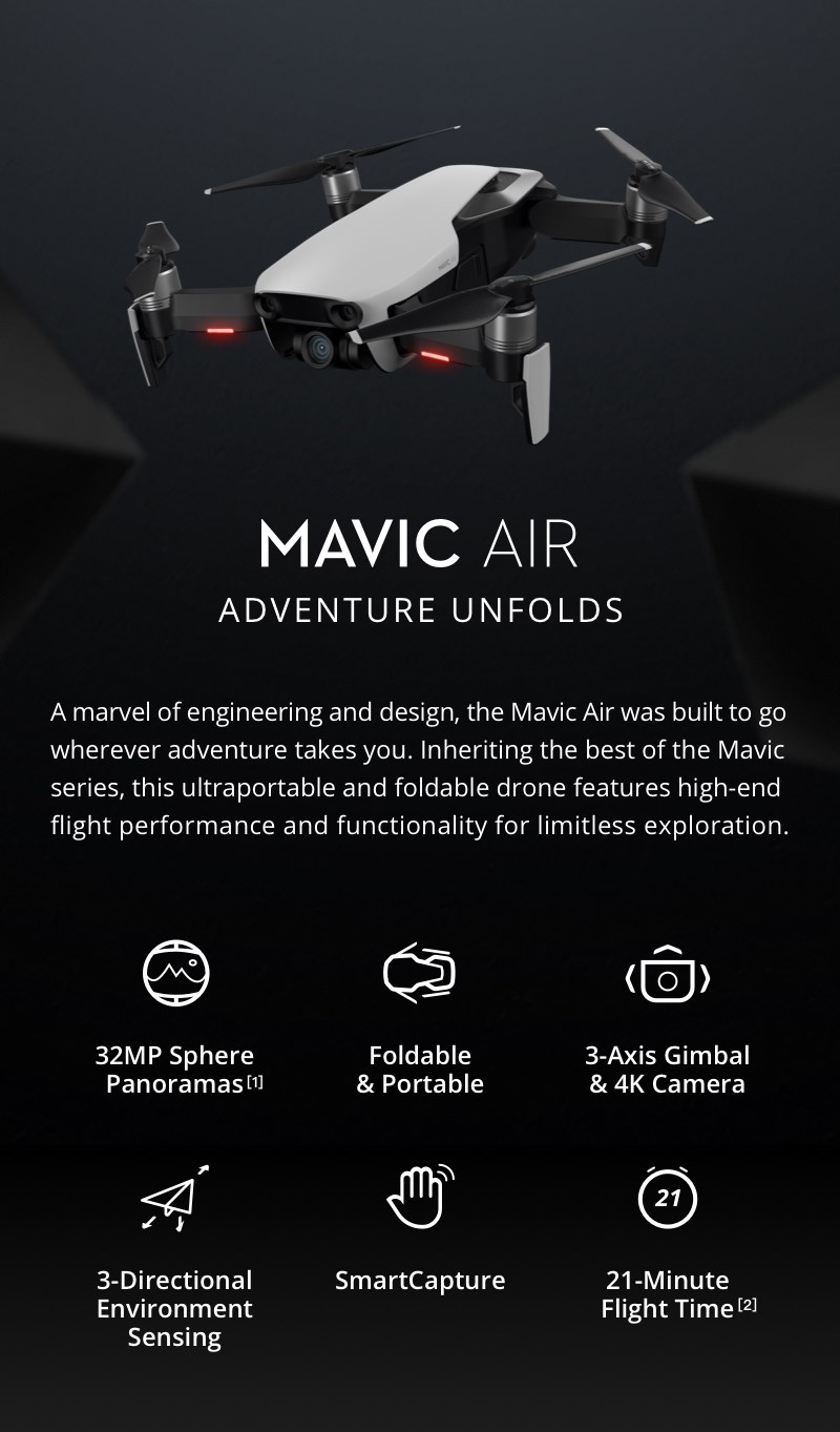 DJI Mavic Air - Fly More Combo - Flame Red