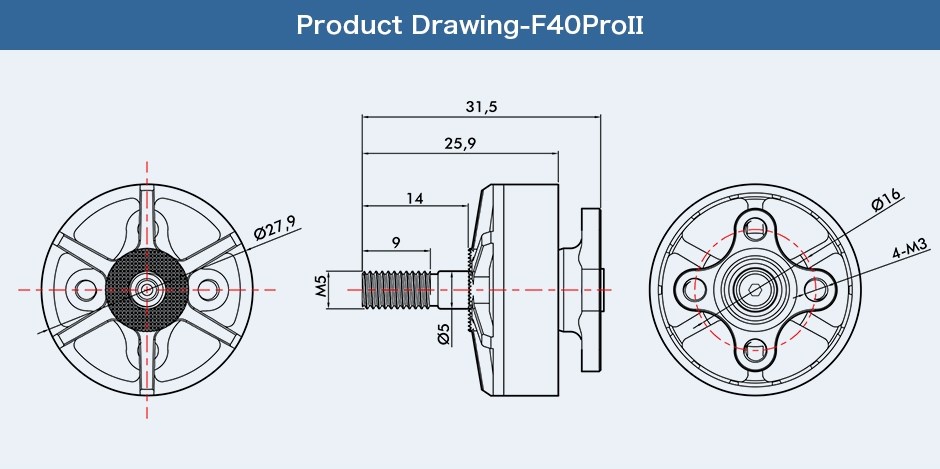 T-Motor F40 PRO II Grey 2400KV 1stk