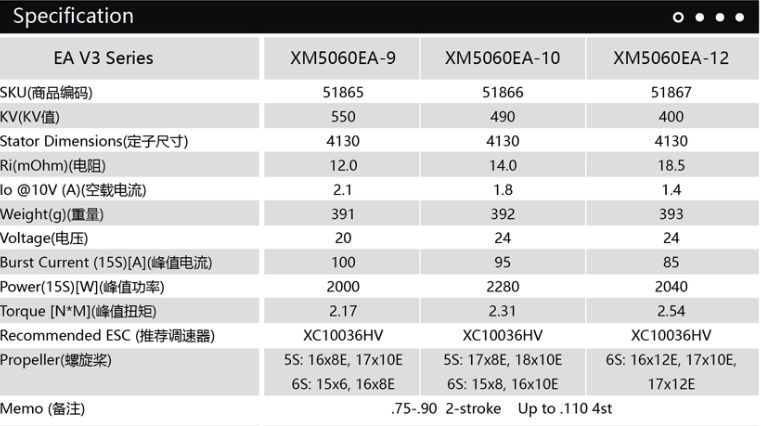 Dualsky X-Motor 5060 V3 490KV 392gram