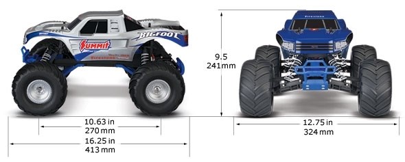 Traxxas BigFoot MT Blue 1/10 2WD : Komplett