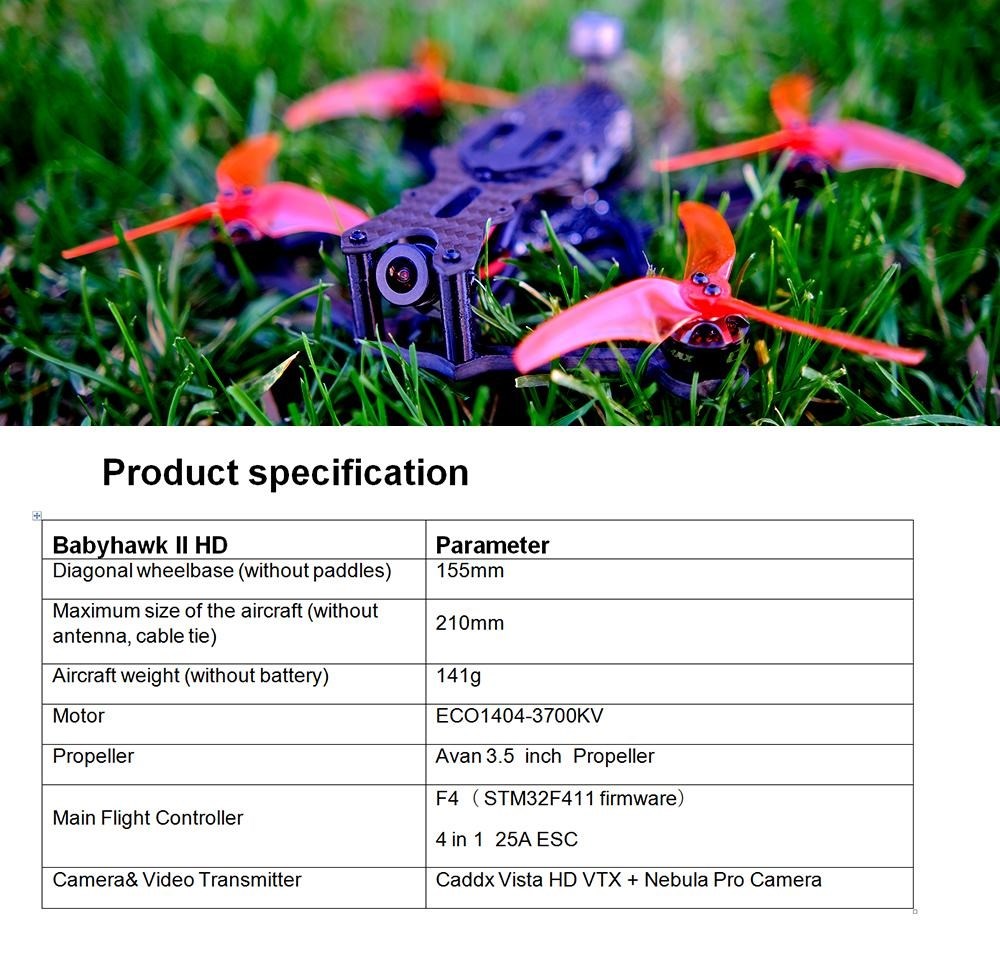 EMAX Babyhawk II HD 3.5inch 4S Micro DJI PNP