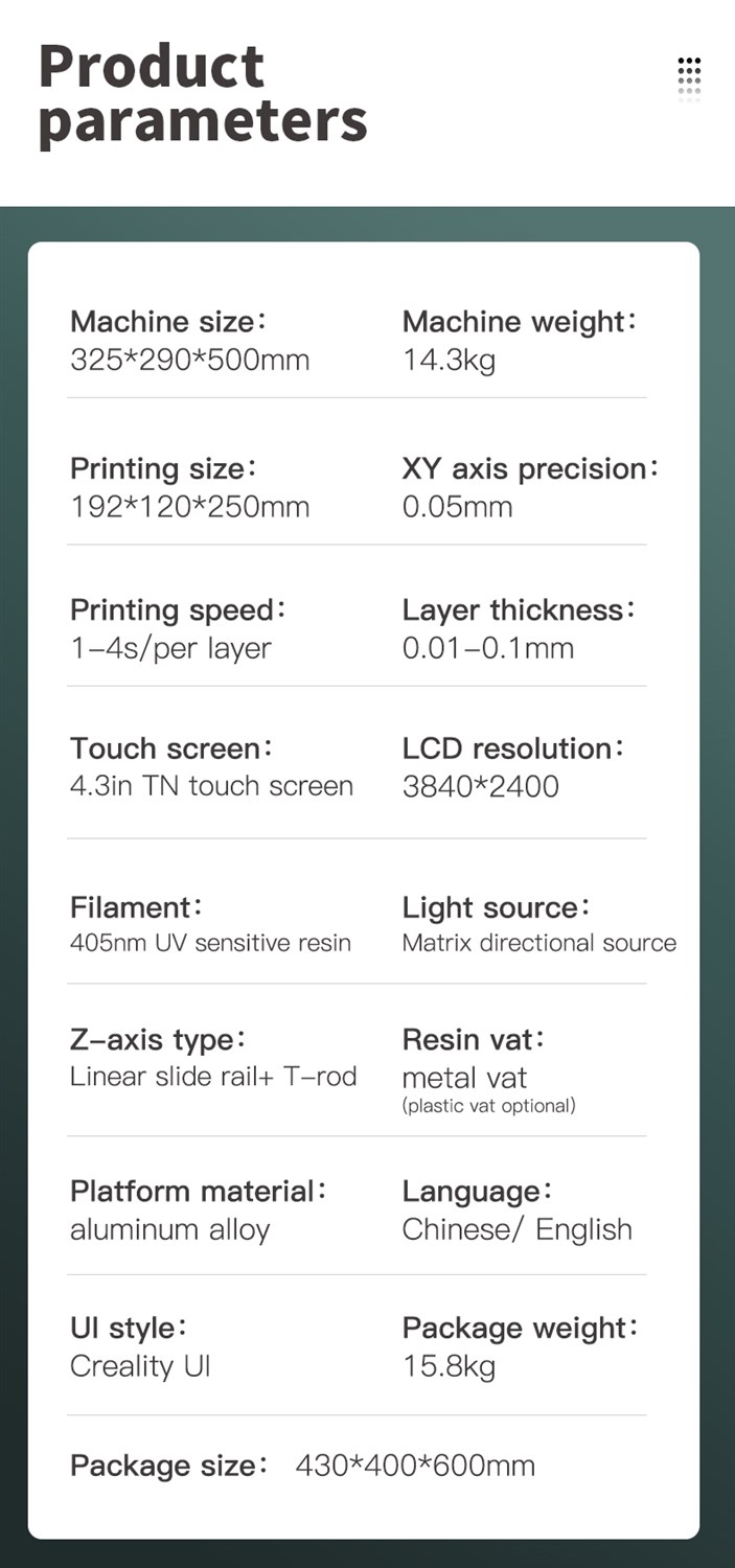 Creality LD-006 - Mono LCD Resin 3D Printer