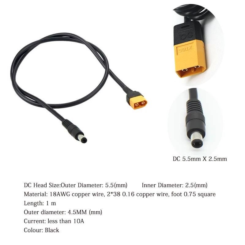 Sequre XT60 till DC5525 adapterkabel