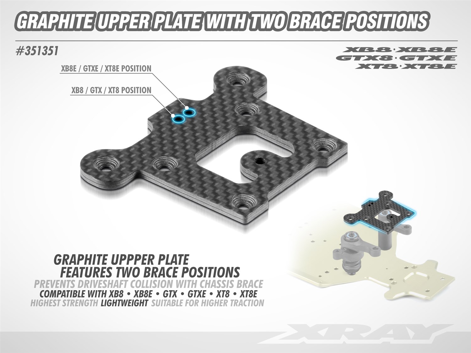 XR-351351 Upper Plate w/Two Brace Positions (G)