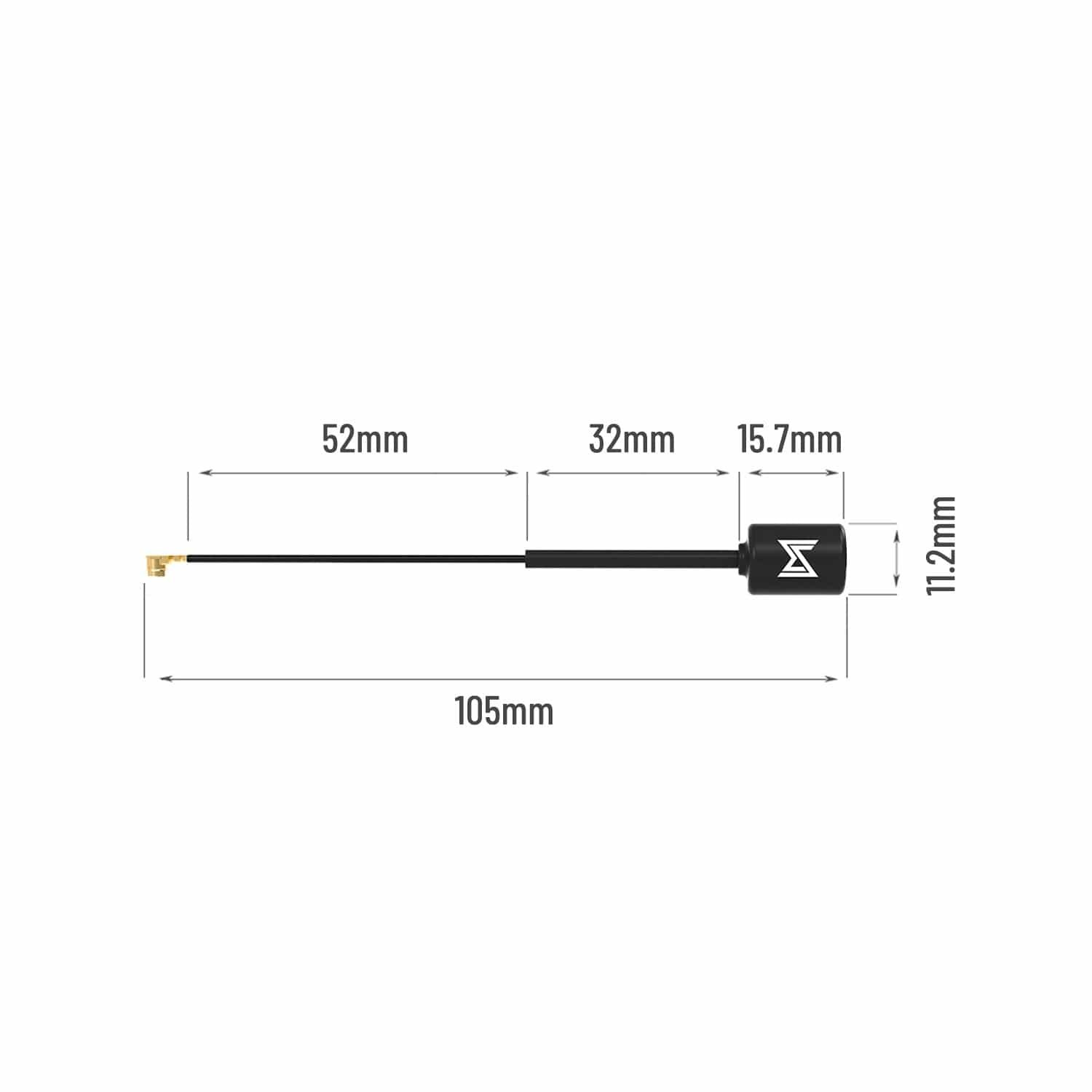 CaddX DJI FPV Polar Vista Antenna 90mm LHCP U.FL