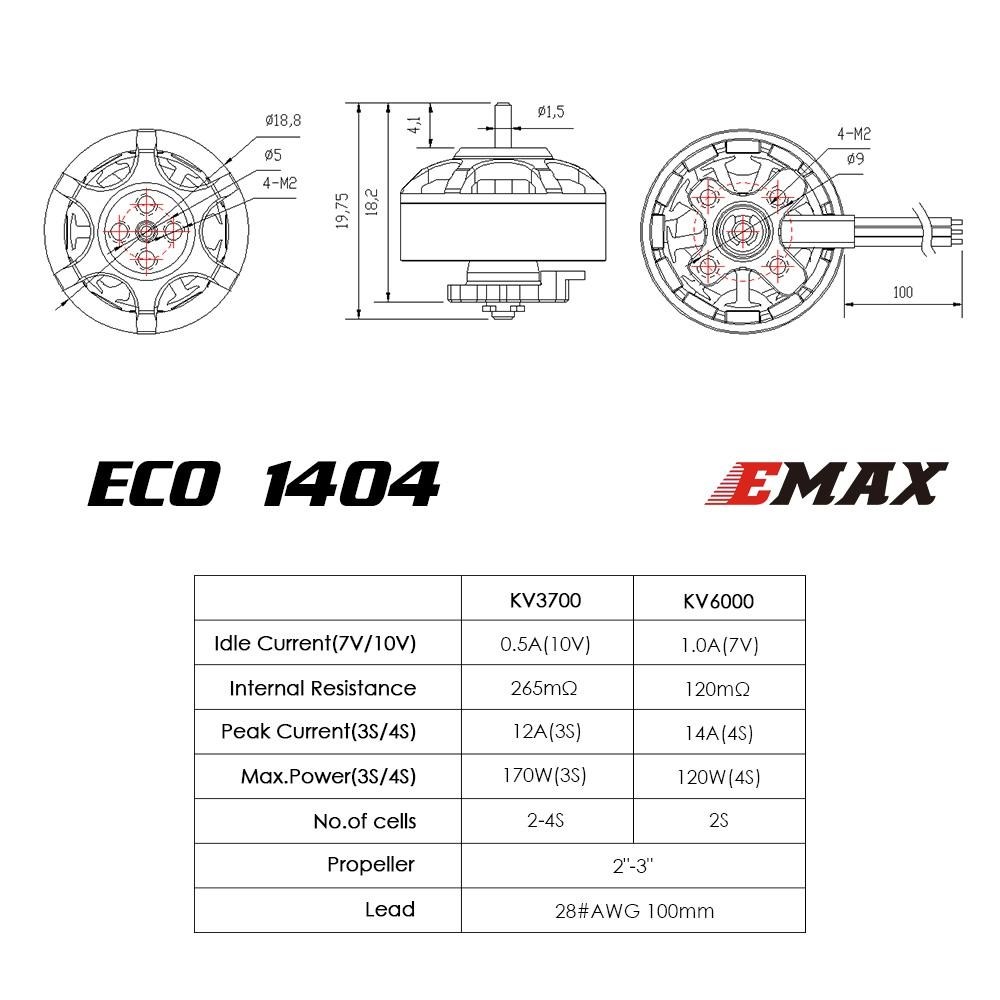EMAX ECO Micro Series 1404 3700KV