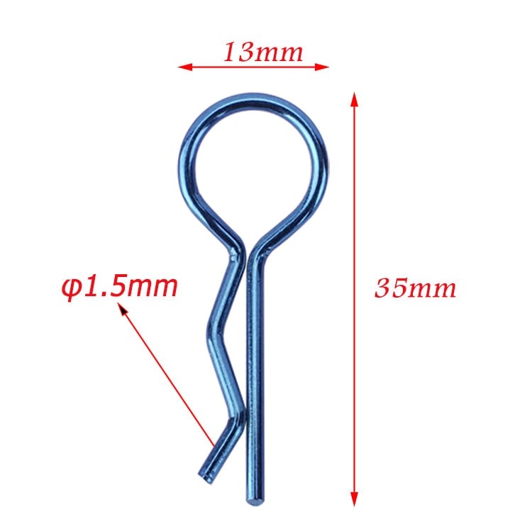 HobbyDetails Body Clips 35x13mm Silver SCX6