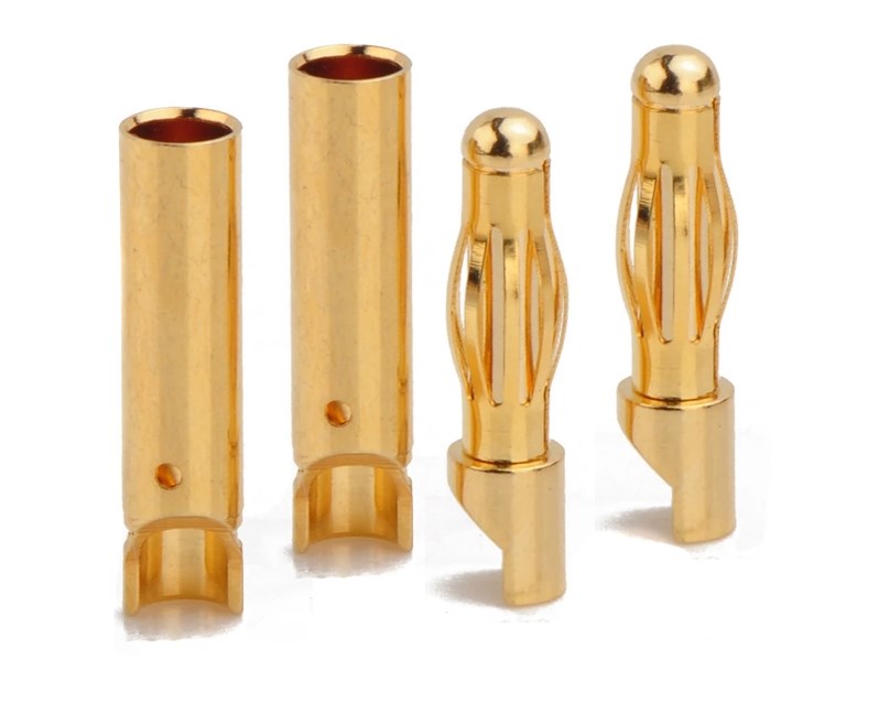 Bronto 4.0 mm guldkontakter - 2 par