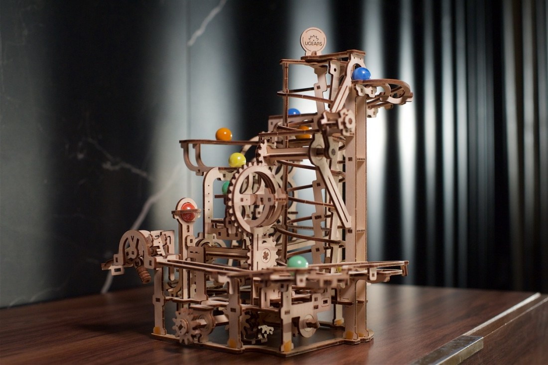 Ugears Marble Run Spiral Hoist