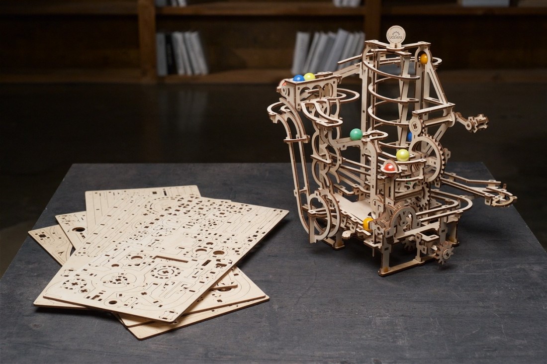 Ugears Marble Run Spiral Hoist
