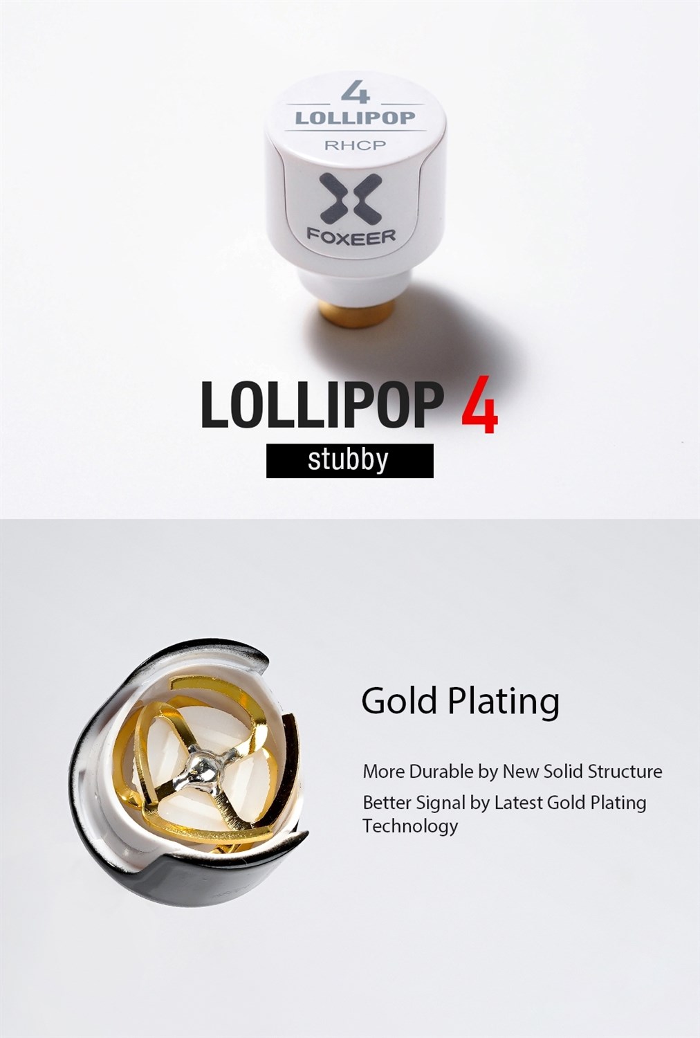 Foxeer Lollipop 4 Stubby 5.8G RHCP SMA Red 2st