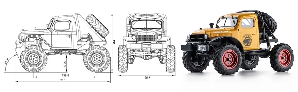 FMS FCX24 Power Wagon 1/24 Crawler Rd