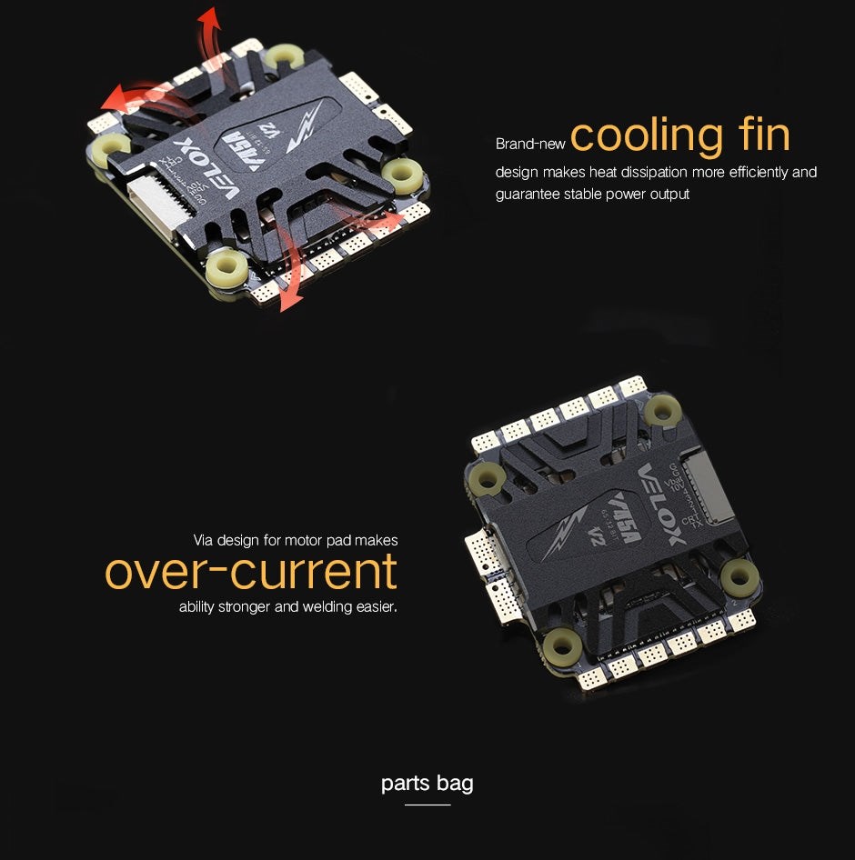 T-Motor Velox V45A V2 3-6S 32Bit 4x45A ESC