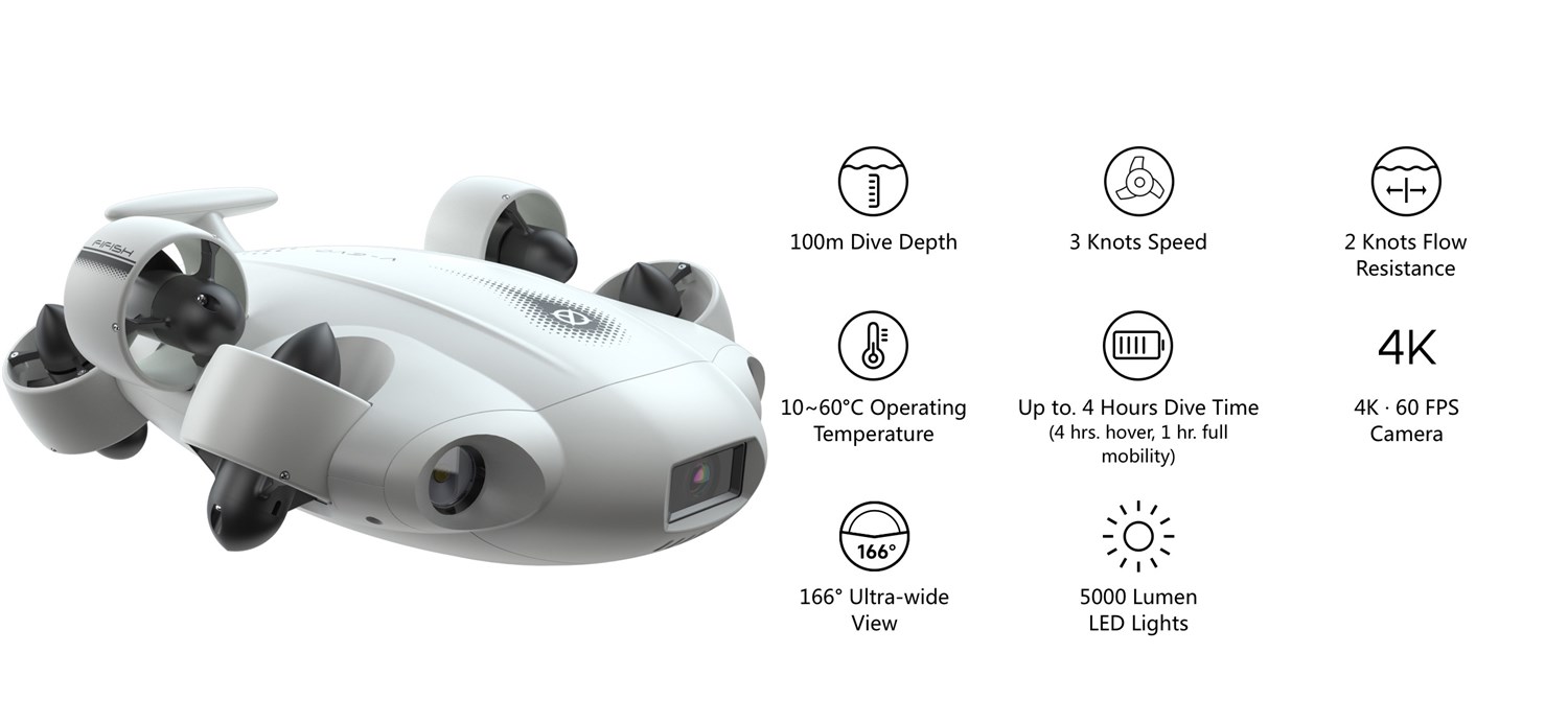 FIFISH V-EVO 100m - Undervannsdrone/ROV