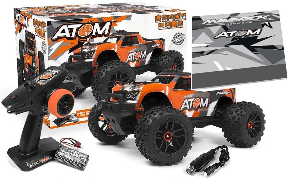 Maverick Atom 1:18 4WD Truck Orange - Komplett