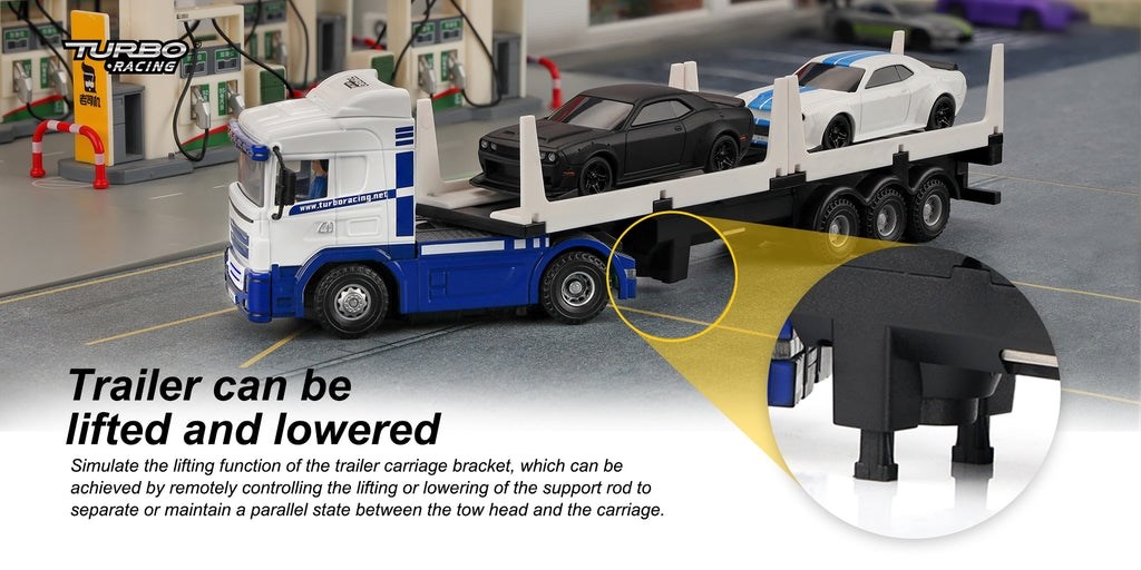 Mini Semi Truck 4WD 1/76 Black RTR