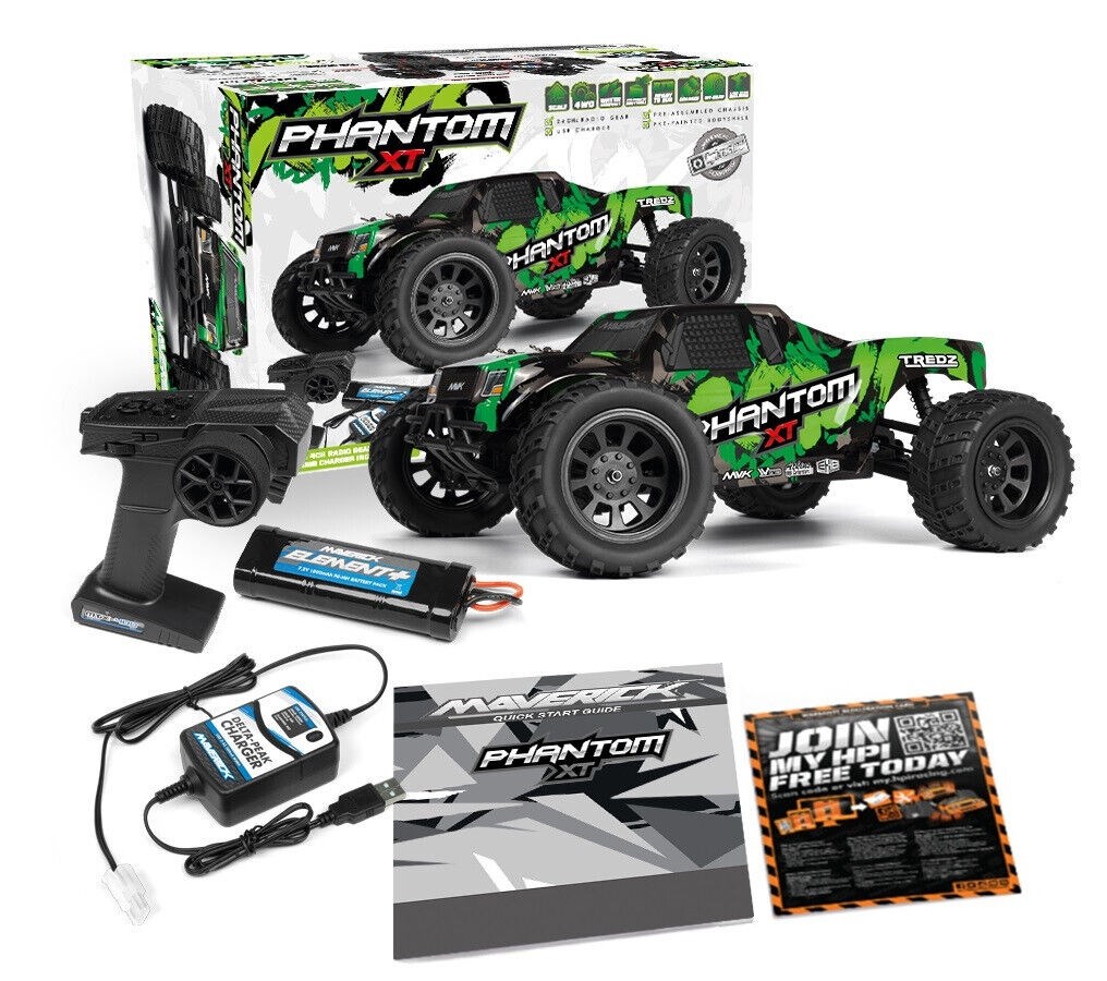 Maverick Phantom XT 1:10 4WD Green - Komplett