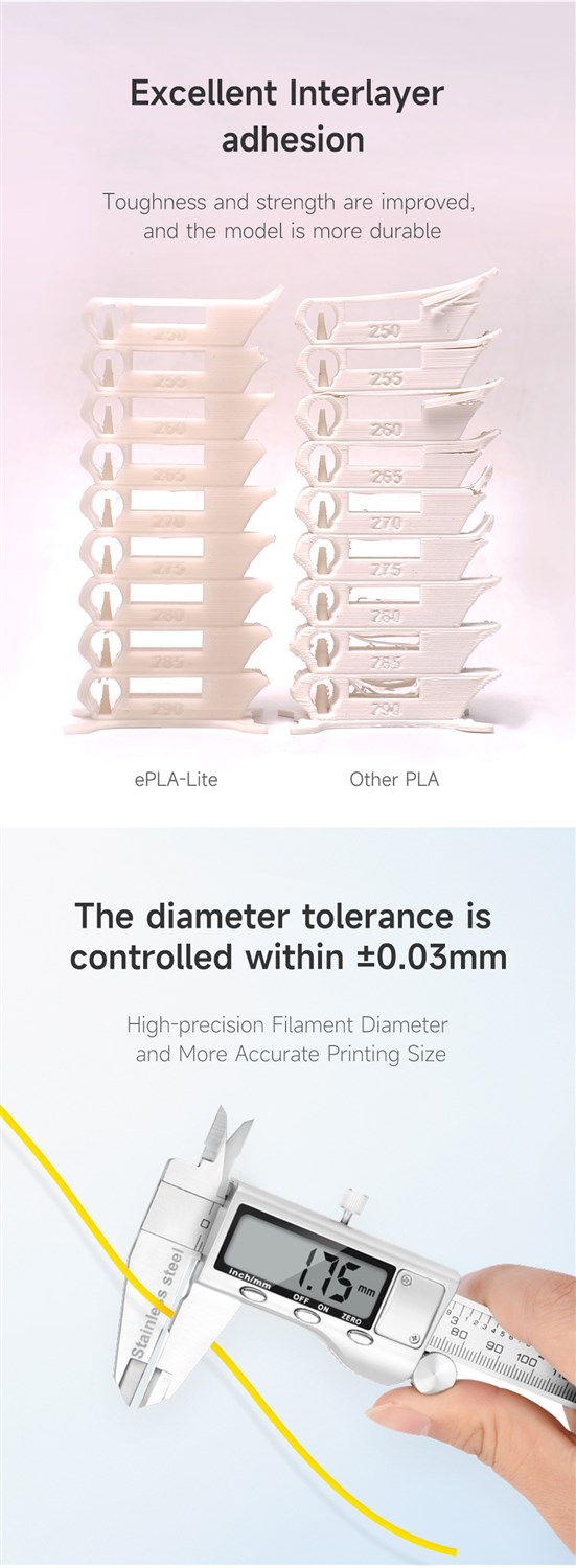 eSUN PLA Lite 1.75mm - 1kg - White