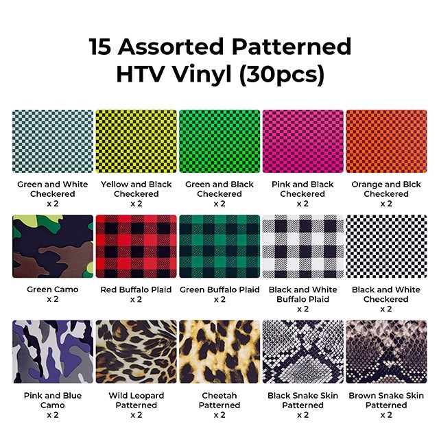 xTool Patterned Heat Transfer Vinyl (30pcs)