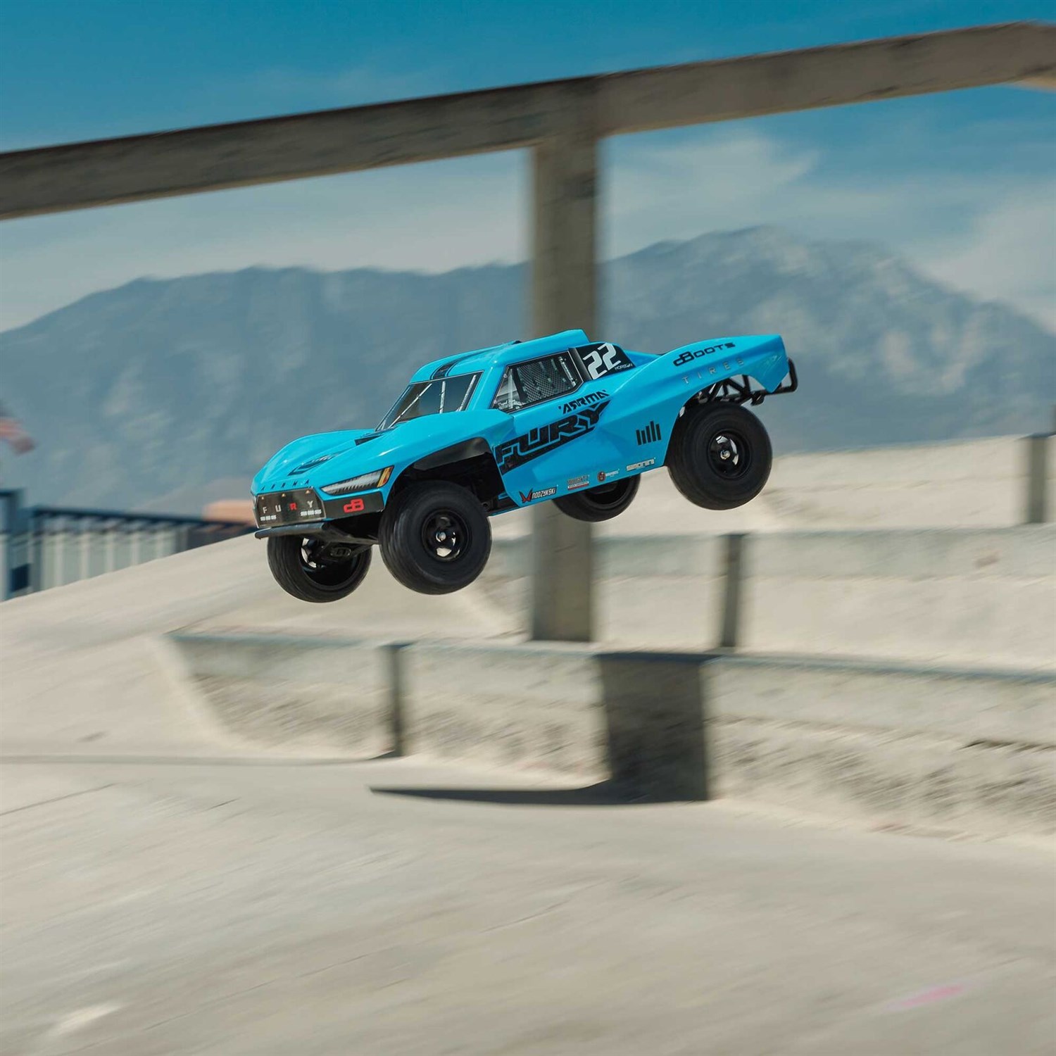 ARRMA Fury Mega 550 2WD Blue - Komplett