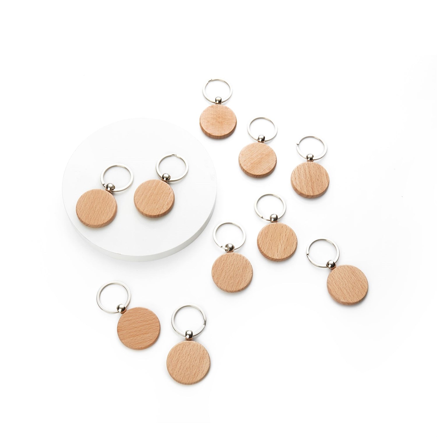 xTool Wooden Keychain Round - 10 pcs