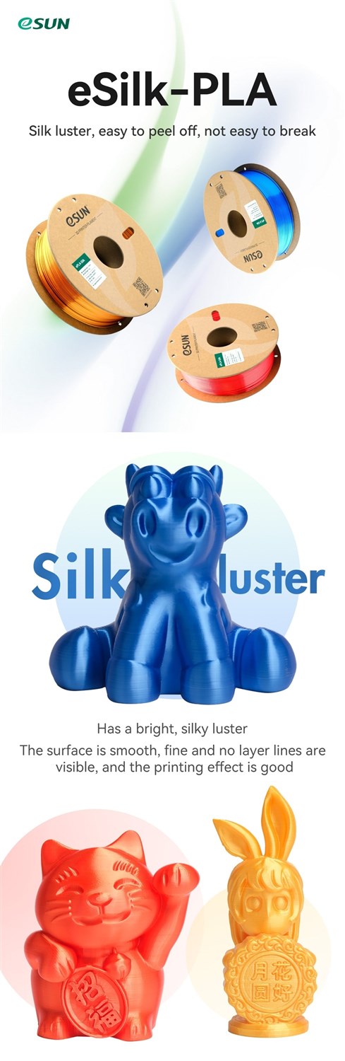 eSUN PLA-Silk 1.75mm 1kg - White