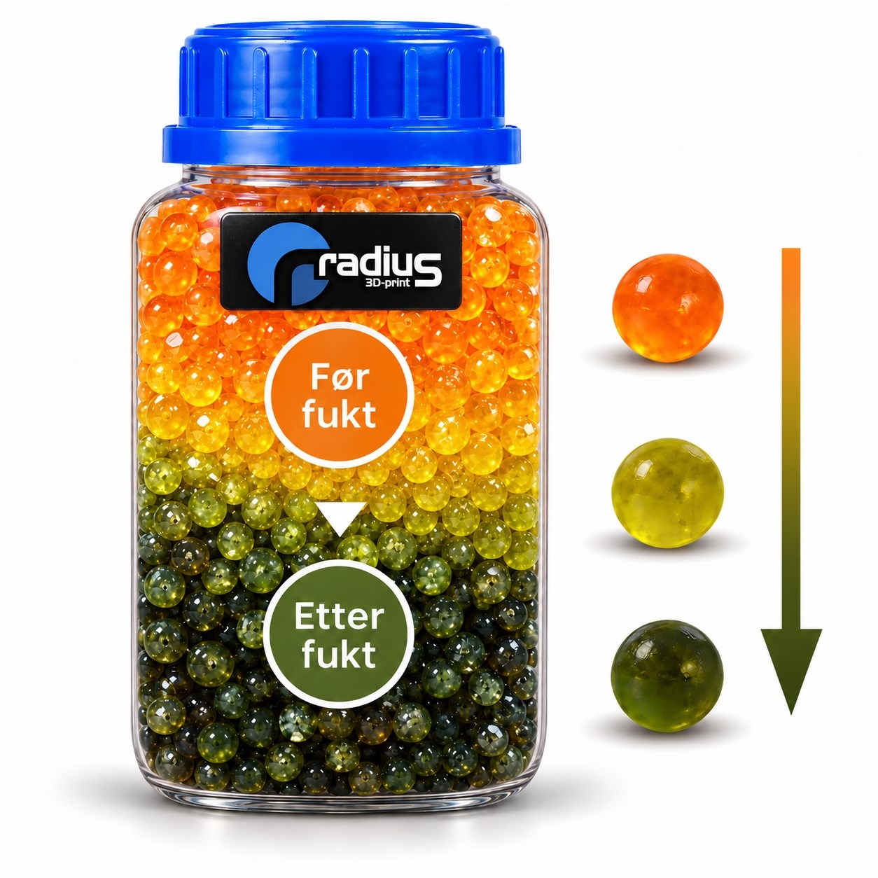 Radius Desiccant 500g Silica Gel - Orange