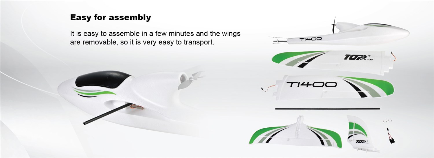 Top RC T1400 Motor Glider m. Gyro RTF