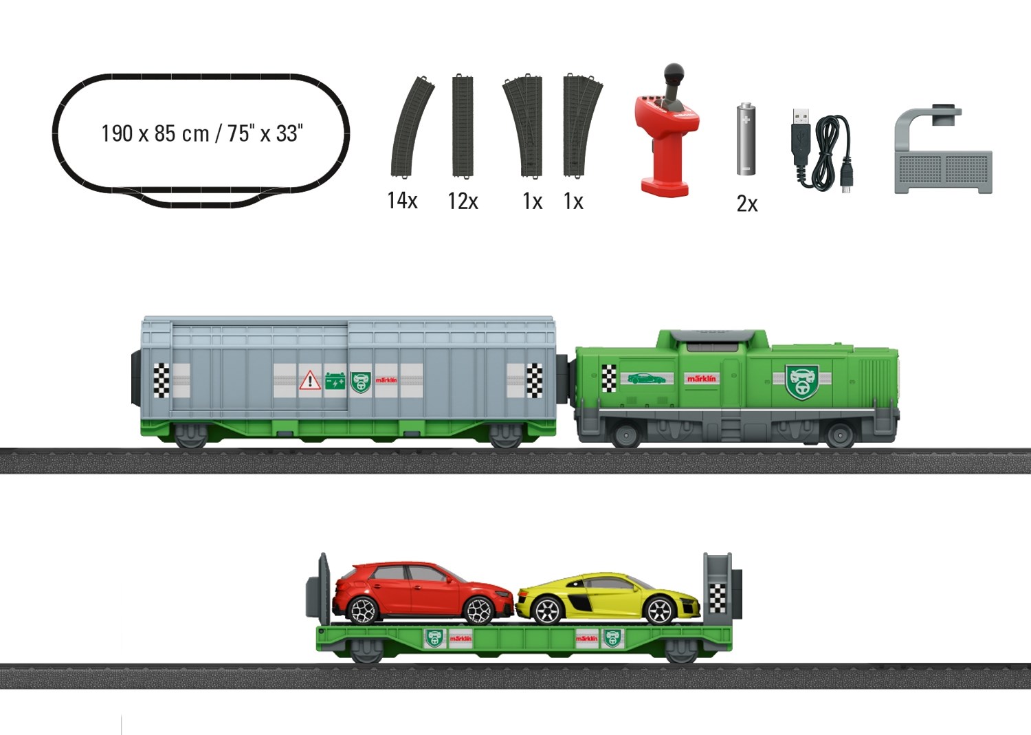 Mrklin Analog Startsett - Biltransport