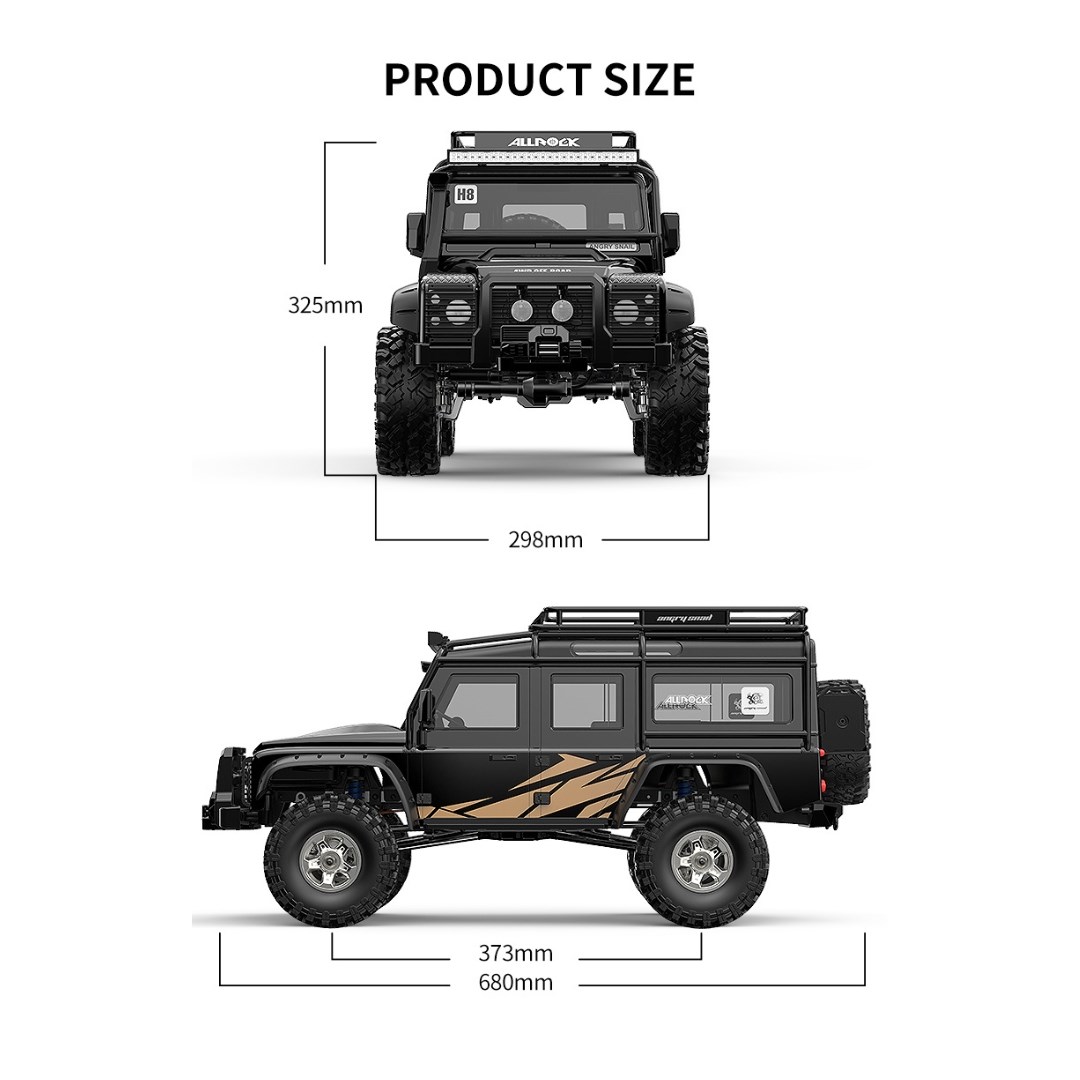 MJX Allrock H8H+ Brushless 1:8 Crawler 4WD Black