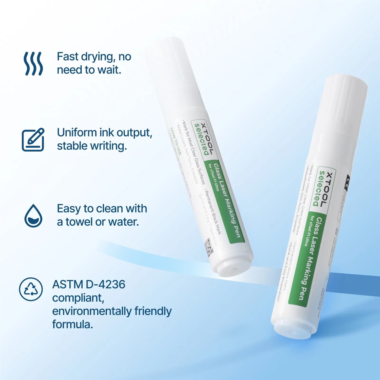 xTool Black Laser Marking Pen for Glass (2pcs)