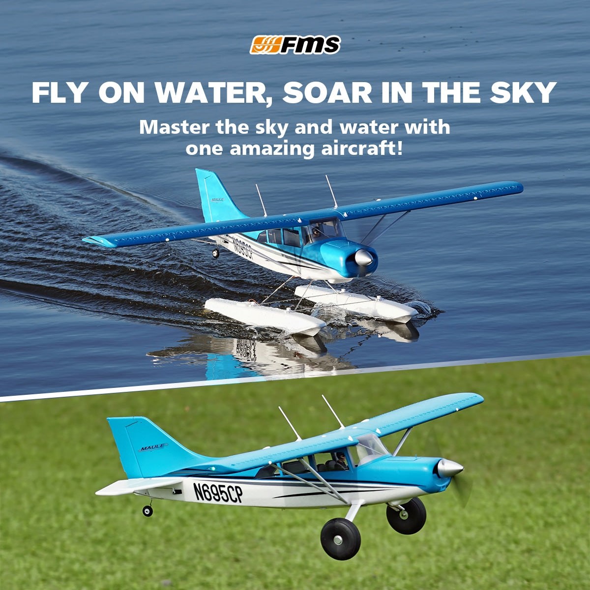 FMS Maule 1500mm Floats RTF