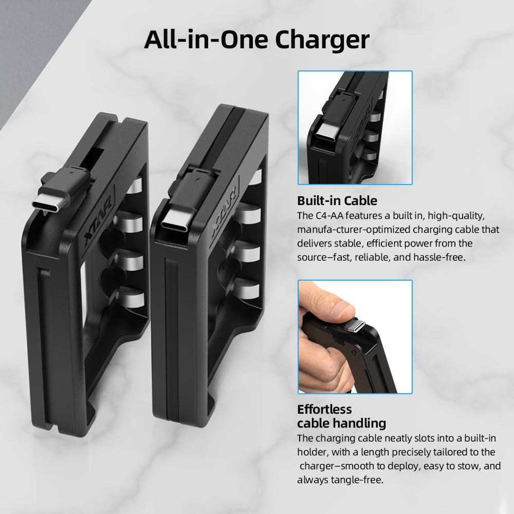 XTAR C4 AA Lader 4x0.5A