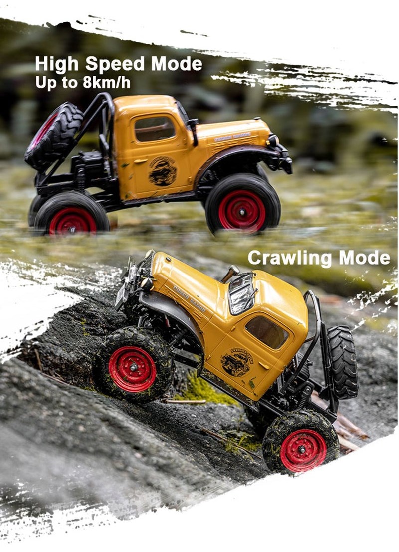 FMS FCX24 Power Wagon V2 1/24 Crawler Gul