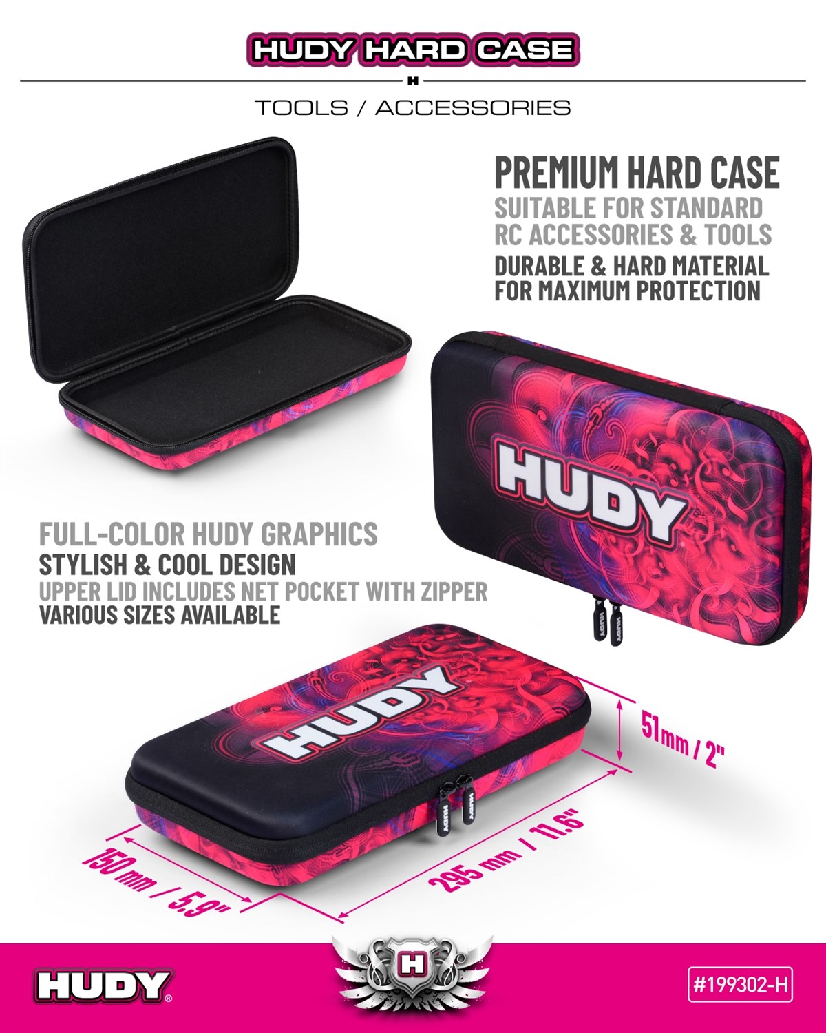 HUDY Hard Case - 295x150x51mm