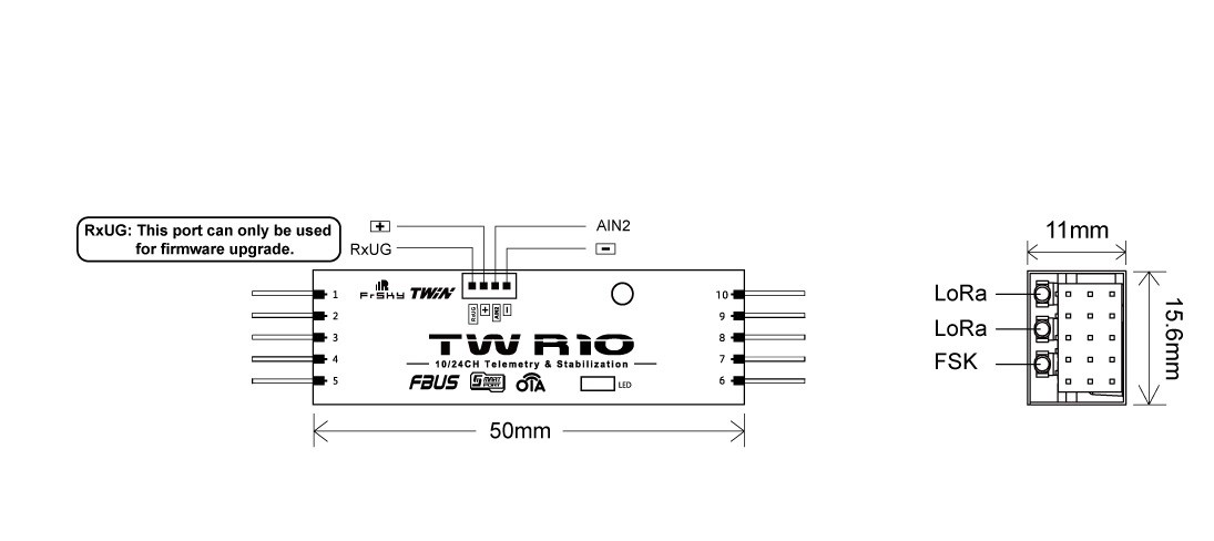 FrSky TW Twin R10 Dual 2.4GHz