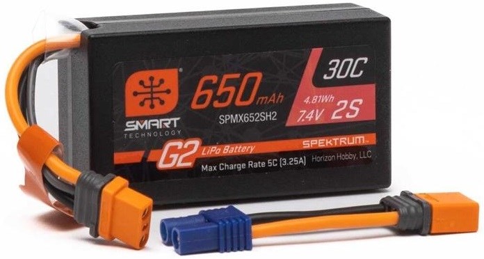 2s 650mAh - 30C - Spektrum LiPo HC G2 IC2