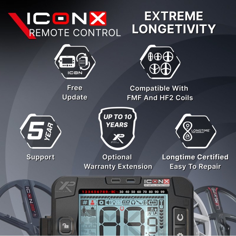 XP ICON-X Metalldetektor med WSAST Hodetelefon