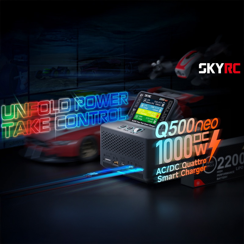 SkyRC Q500 Neo Quad 1000W AC/DC XT60