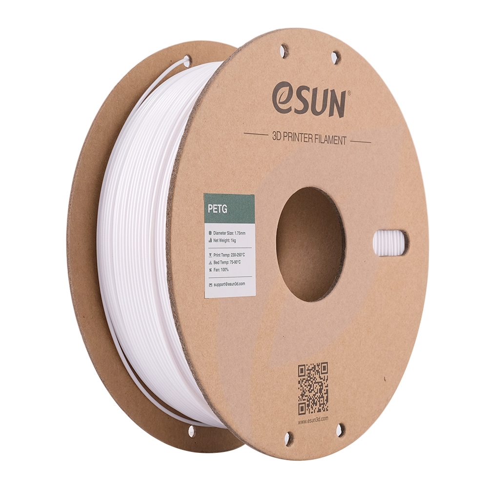 PETG 1,75 mm solid hvit 1 kg